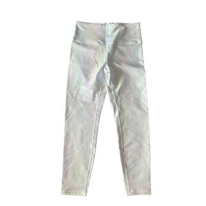 NWT ZYIA ACTIVE White Iridescent Rainbow Lux Unicorn Pant Crop Leggings 8/10